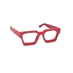 Oversized Red Modern Eyeglasses at chashmah