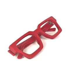 Oversized Red Modern Eyeglasses at chashmah