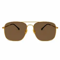 Buy Pure Gold Polarized Brown Turban Fit Sunglasses Online