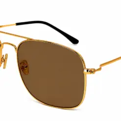 Buy Pure Gold Polarized Brown Turban Fit Sunglasses Online