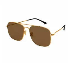 Buy Pure Gold Polarized Brown Turban Fit Sunglasses Online