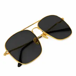 Pure Gold Polarized Black Turban Fit Sunglasses