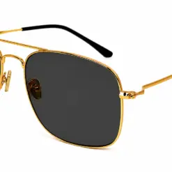 Pure Gold Polarized Black Turban Fit Sunglasses