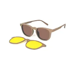 Soft Cream Clip-on Eyeglasses