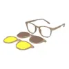 Soft Cream Clip-on Eyeglasses