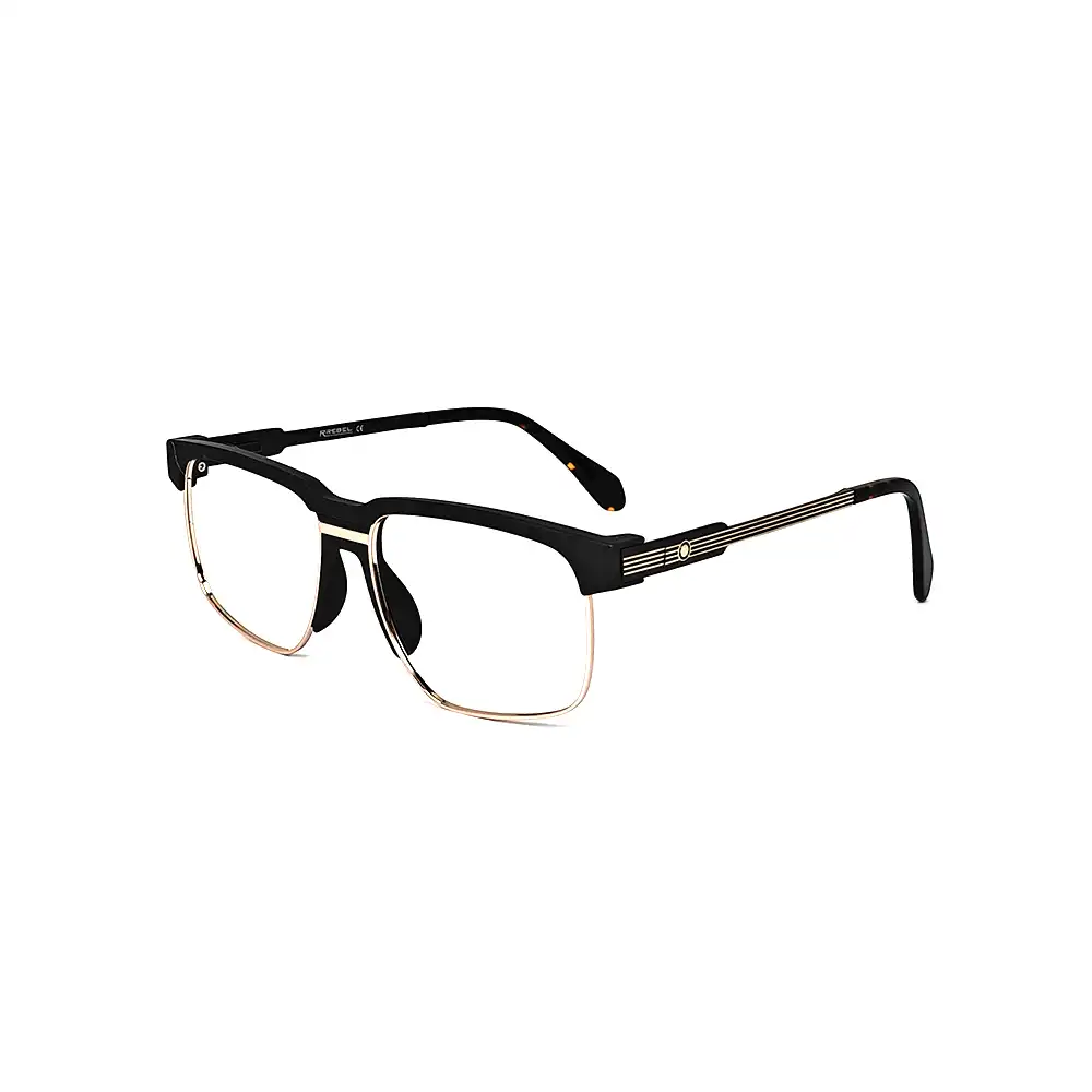 Black Fix Nose Eyeglasses - 182014 4 Black Fix Nose Eyeglasses at chashmah
