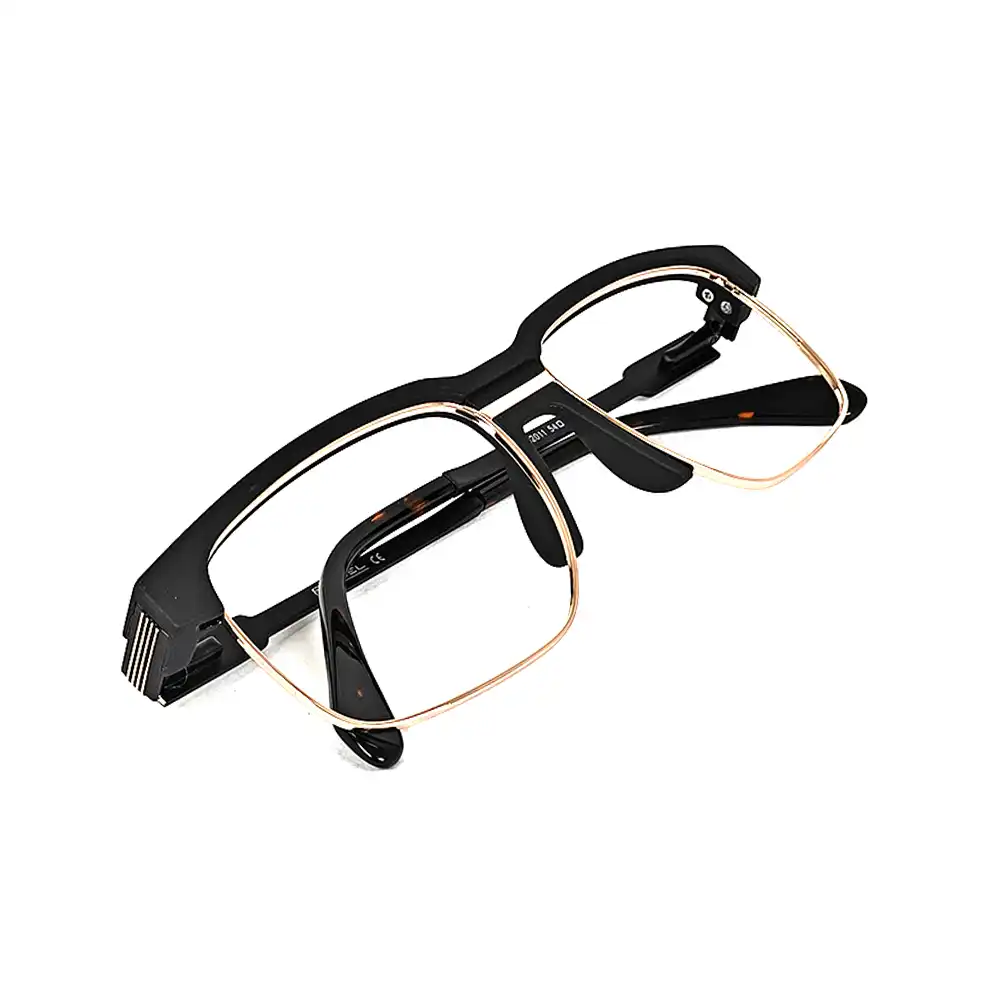 Black Fix Nose Eyeglasses - 182014 7 Black Fix Nose Eyeglasses at chashmah