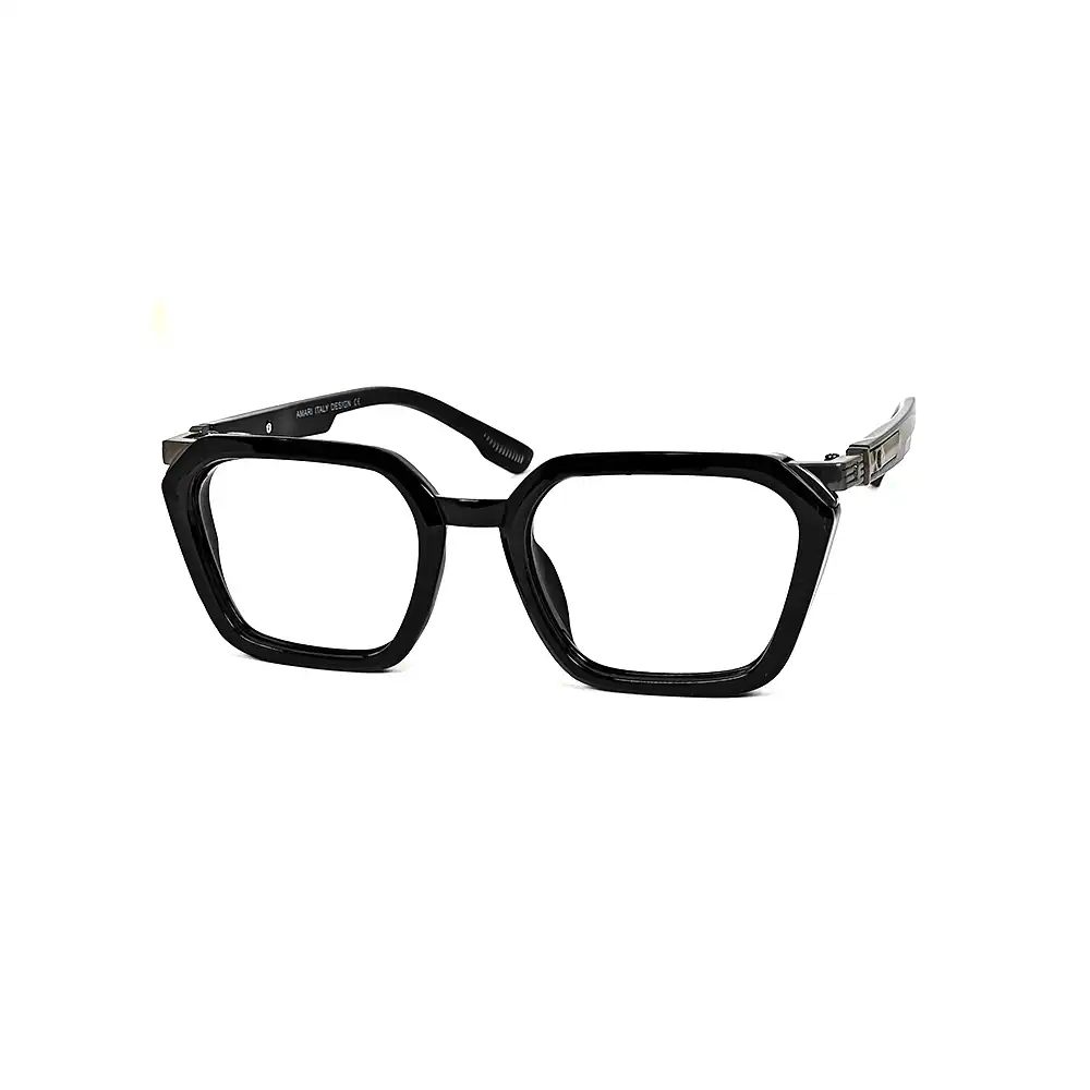 Black Modern Style Eyeglasses - 6119 2 Black Modern Style Eyeglasses