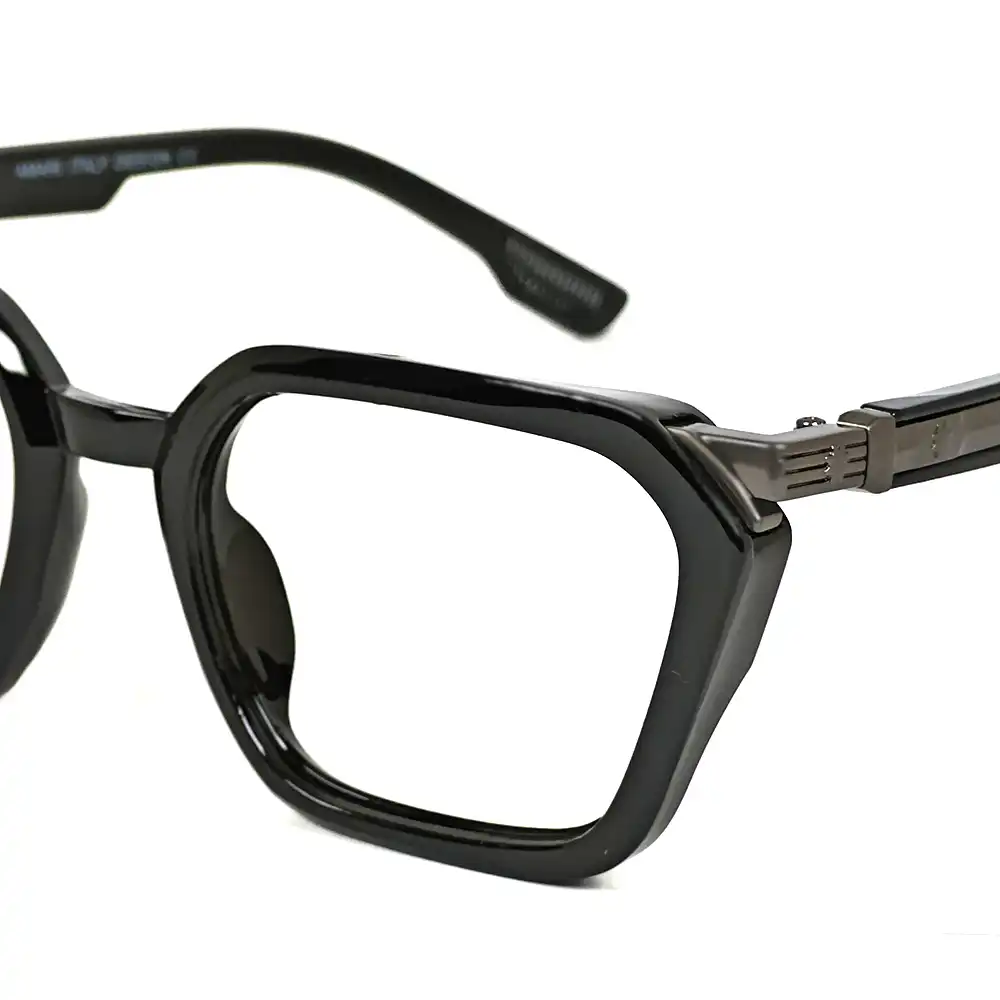 Black Modern Style Eyeglasses - 6119 5 Black Modern Style Eyeglasses