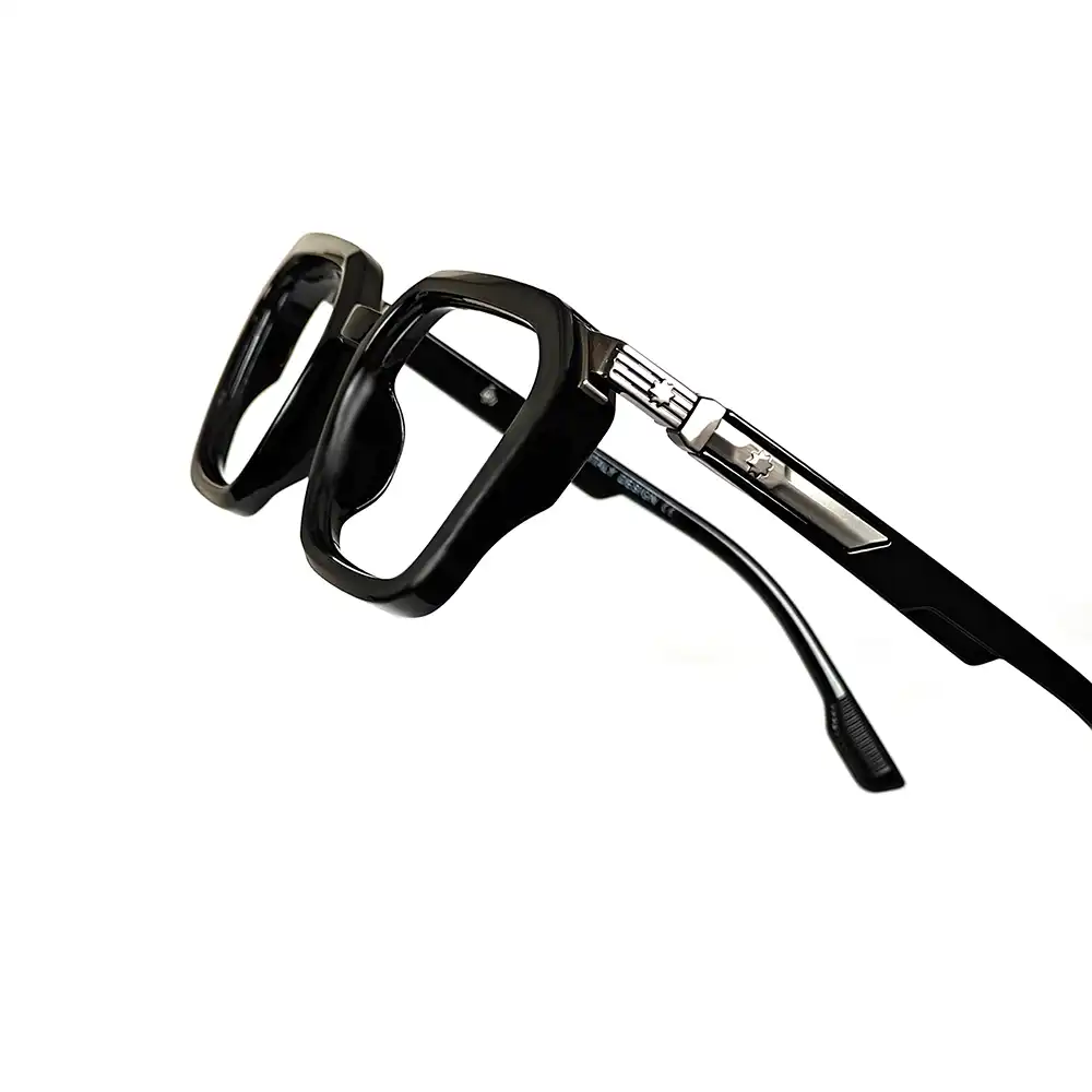 Black Modern Style Eyeglasses - 6119 6 Black Modern Style Eyeglasses