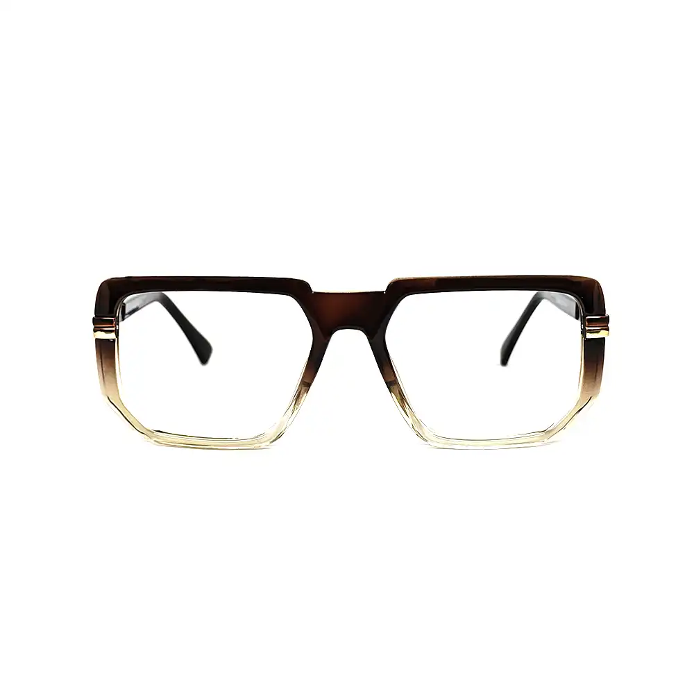 Brown Modern Fashion Eyeglasses - 525065 2 Brown Modern Fashion Eyeglasses at chashmah.com