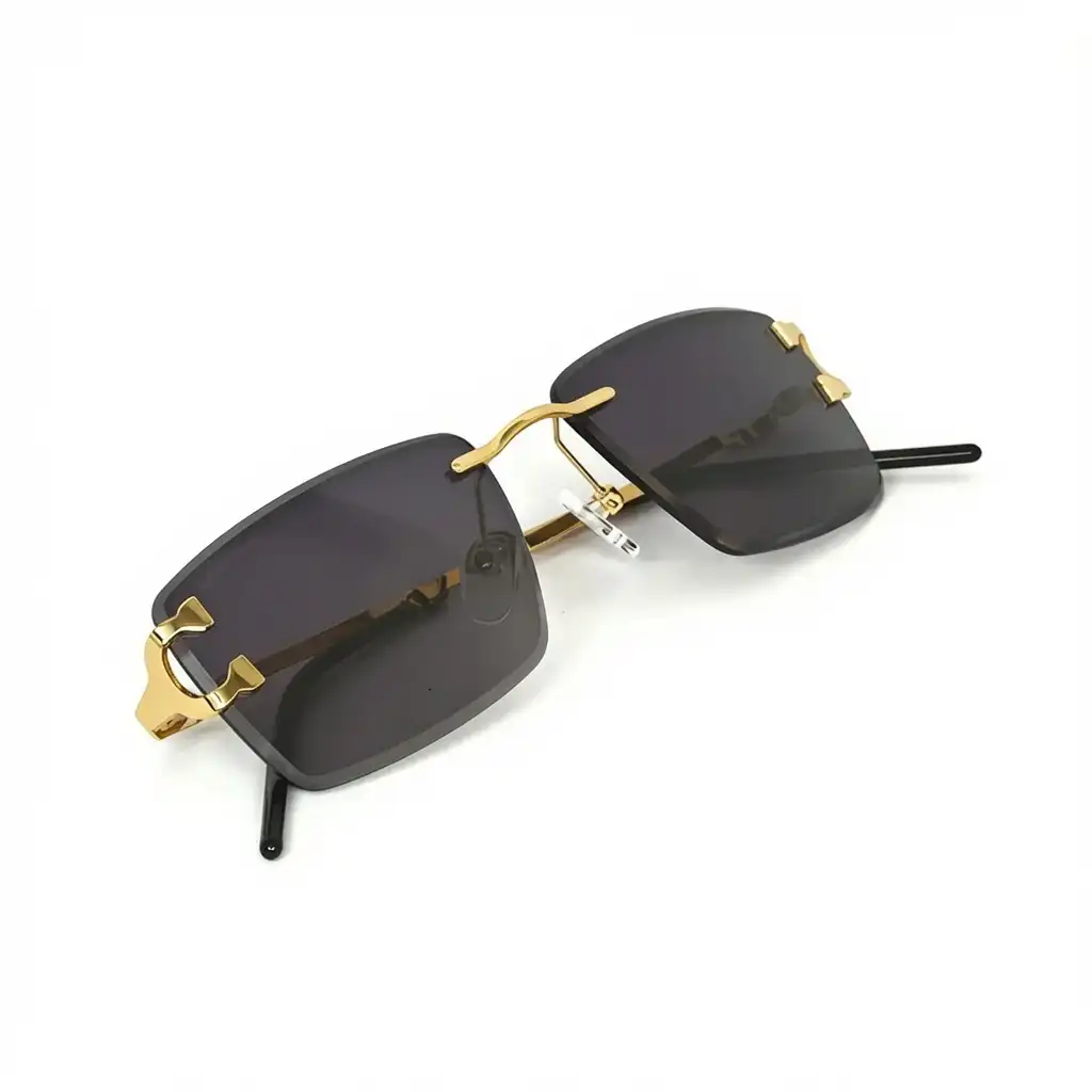 Black Gold Fancy Turban Fit Sunglasses - 4239 6 Black Gold Fancy Turban Fit Sunglasses
