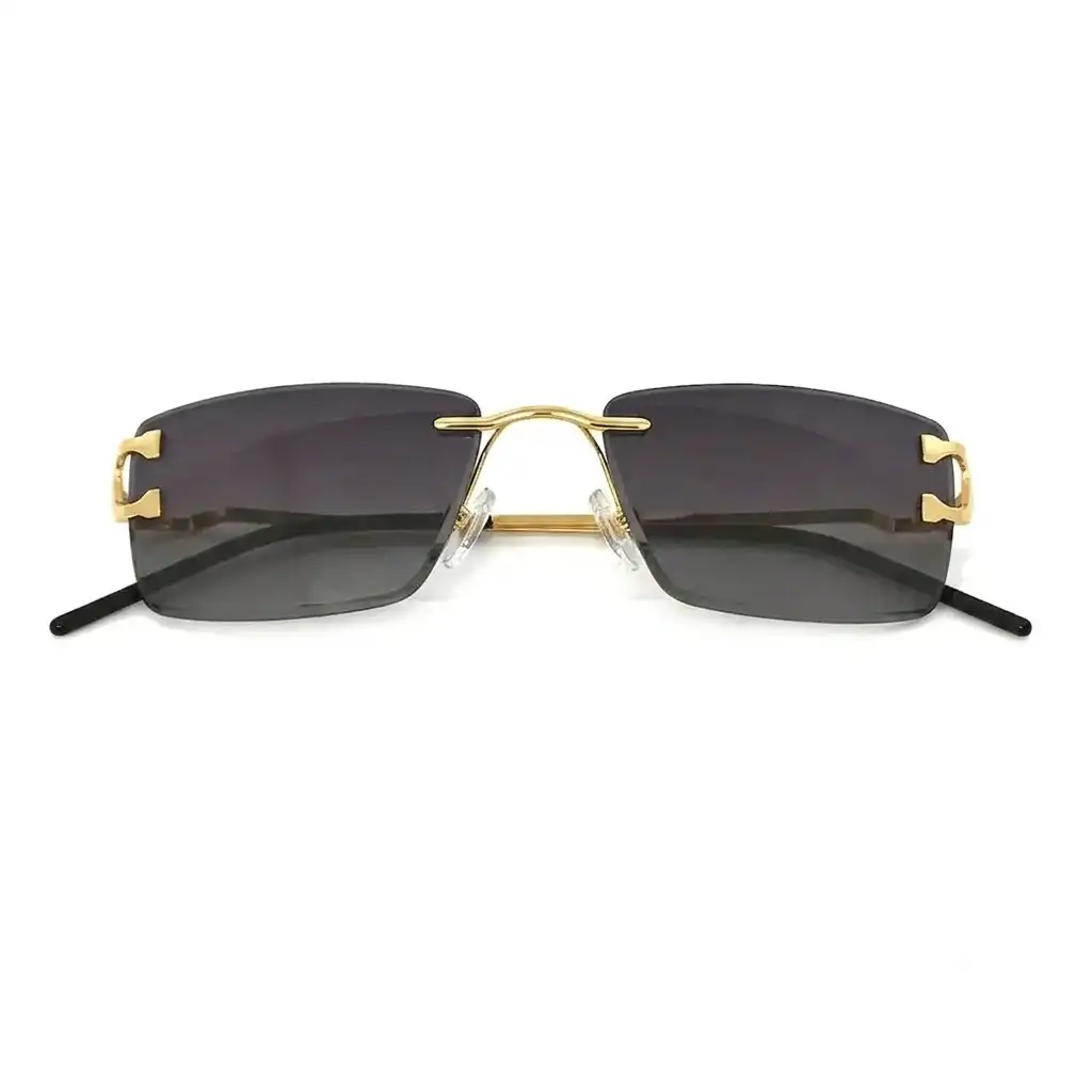 Black Gold Fancy Turban Fit Sunglasses - 4239 5 Black Gold Fancy Turban Fit Sunglasses