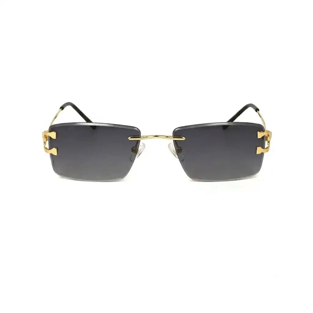 Black Gold Fancy Turban Fit Sunglasses - 4239 2 Black Gold Fancy Turban Fit Sunglasses