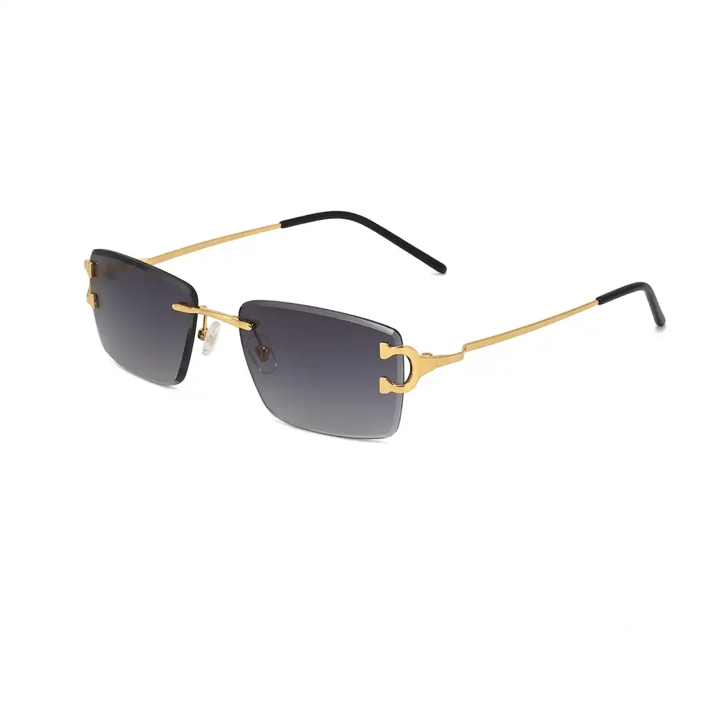Black Gold Fancy Turban Fit Sunglasses - 4239 1 Black Gold Fancy Turban Fit Sunglasses