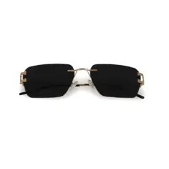 Black Rimless Turban Fit Sunglasses
