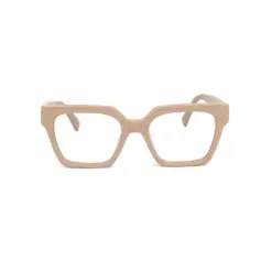 Cream Modern Acetate Eyeglasses at chashma.com