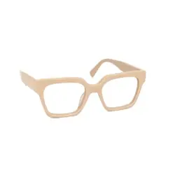 Cream Modern Acetate Eyeglasses at chashma.com
