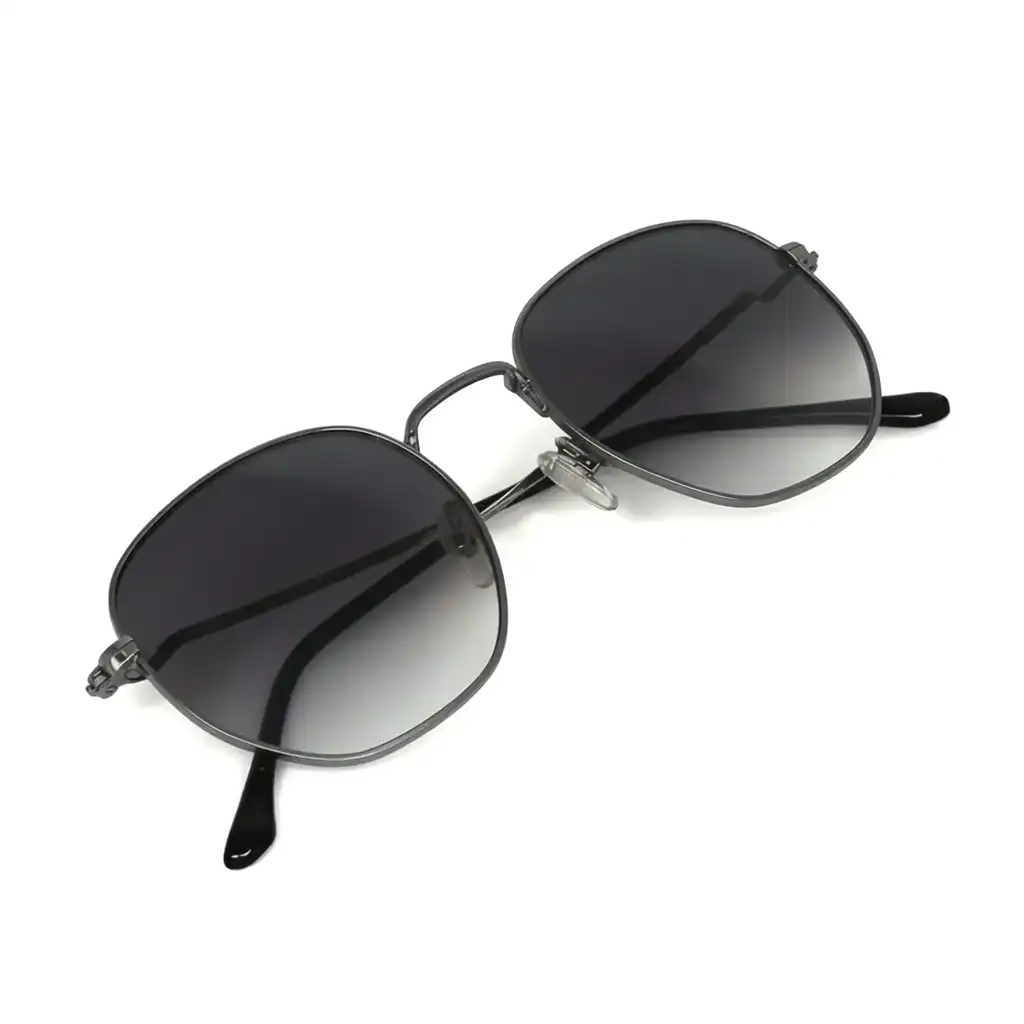 Gun Black Dual Tone Turban Fit Sunglasses -GG003 6 Buy Gun Black Dual Tone Turban Fit Sunglasses Online