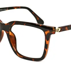 Leopard Modern Square Eyeglasses