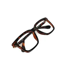 Leopard Modern Square Eyeglasses