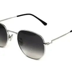 Silver Dual Tone Black Turban Fit Sunglasses