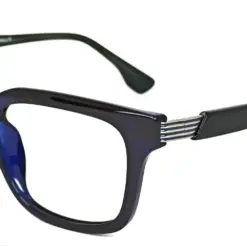 Blue Rectangular Classic Eyeglasses