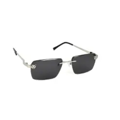 Silver Black Turban Fit Sunglasses