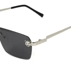 Silver Black Turban Fit Sunglasses