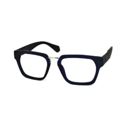 Blue Square Modern Eyeglasses