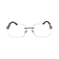 Best Eyewear Store Online for Eyeglasses & Sunglasses | Chashmah "चश्मा" 53 Buy Brown Gold Rimless Photochoromic Eyeglasses Online