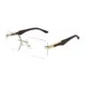 Buy Brown Gold Rimless Photochoromic Eyeglasses Online