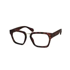 Brown Leopard Modern Eyeglasses
