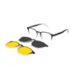 Classic Dual Tone Clip Eyeglasses