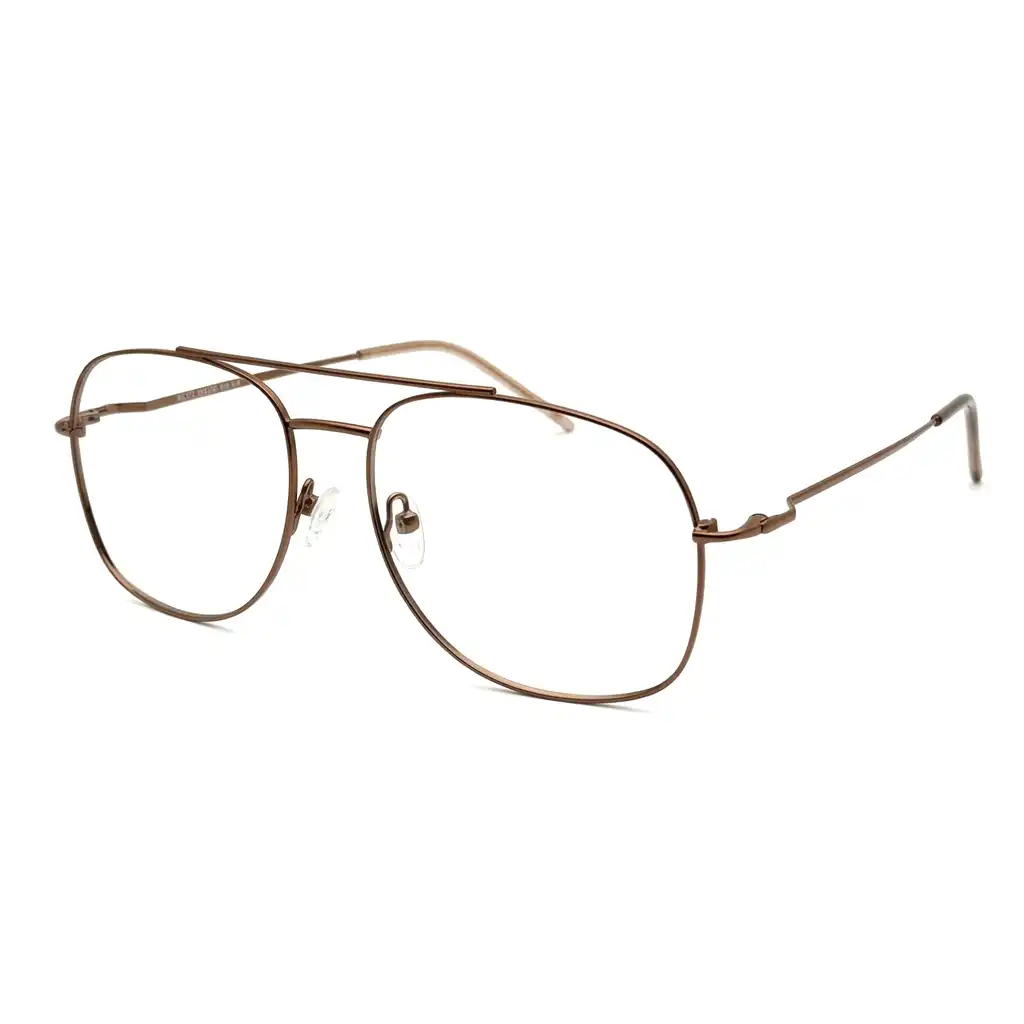 Copper Brown Modern Aviator Turban Fit Eyeglasses - 373 2 Copper Brown Modern Aviator Turban Fit Eyeglasses