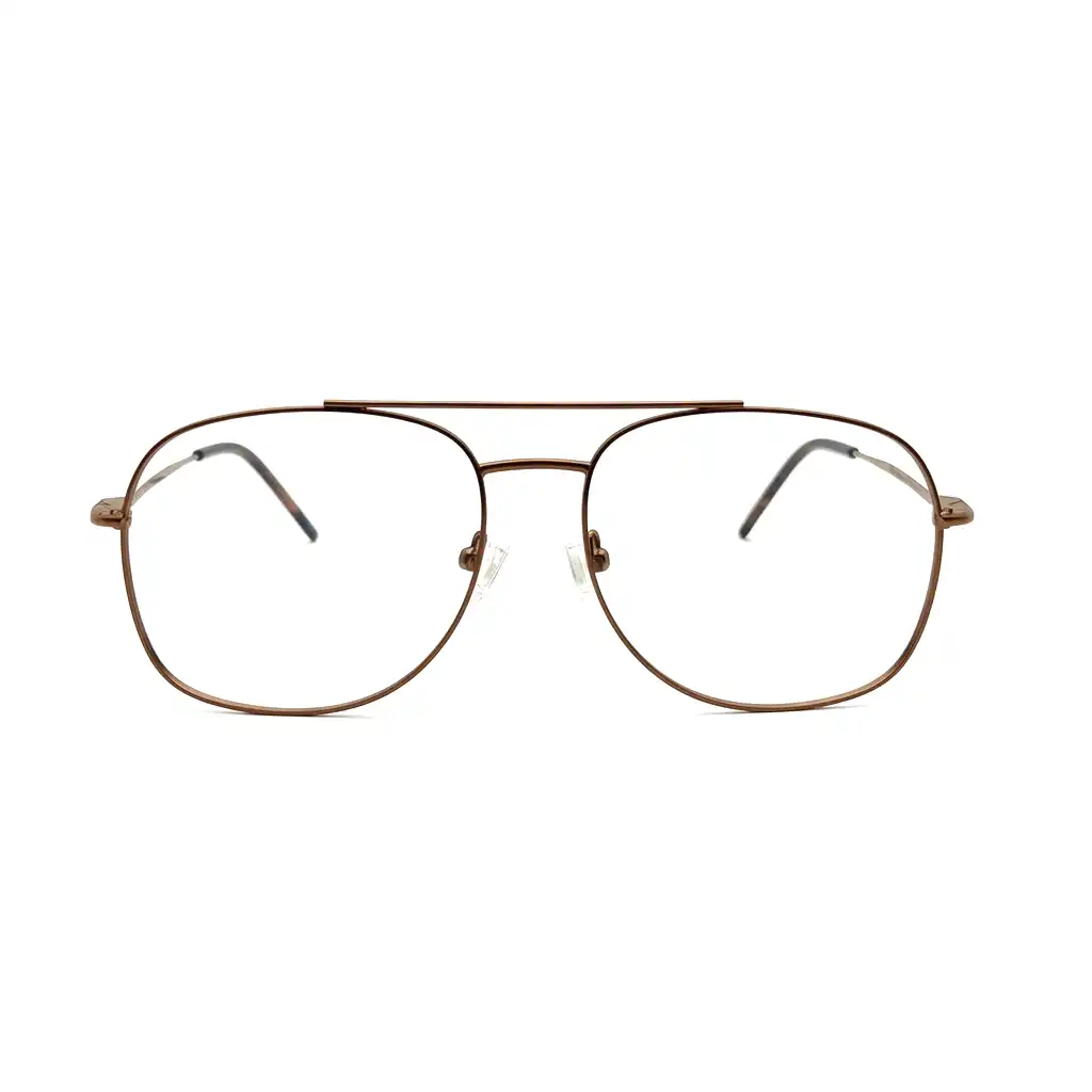 Copper Brown Modern Aviator Turban Fit Eyeglasses - 373 1 Copper Brown Modern Aviator Turban Fit Eyeglasses