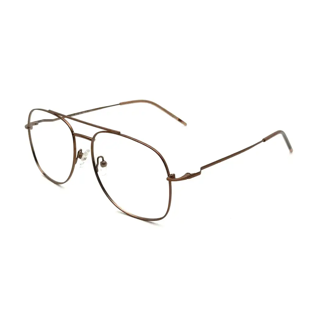 Copper Brown Modern Aviator Turban Fit Eyeglasses - 373 3 Copper Brown Modern Aviator Turban Fit Eyeglasses