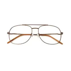Copper Brown Modern Aviator Turban Fit Eyeglasses - 373 12 Copper Brown Modern Aviator Turban Fit Eyeglasses