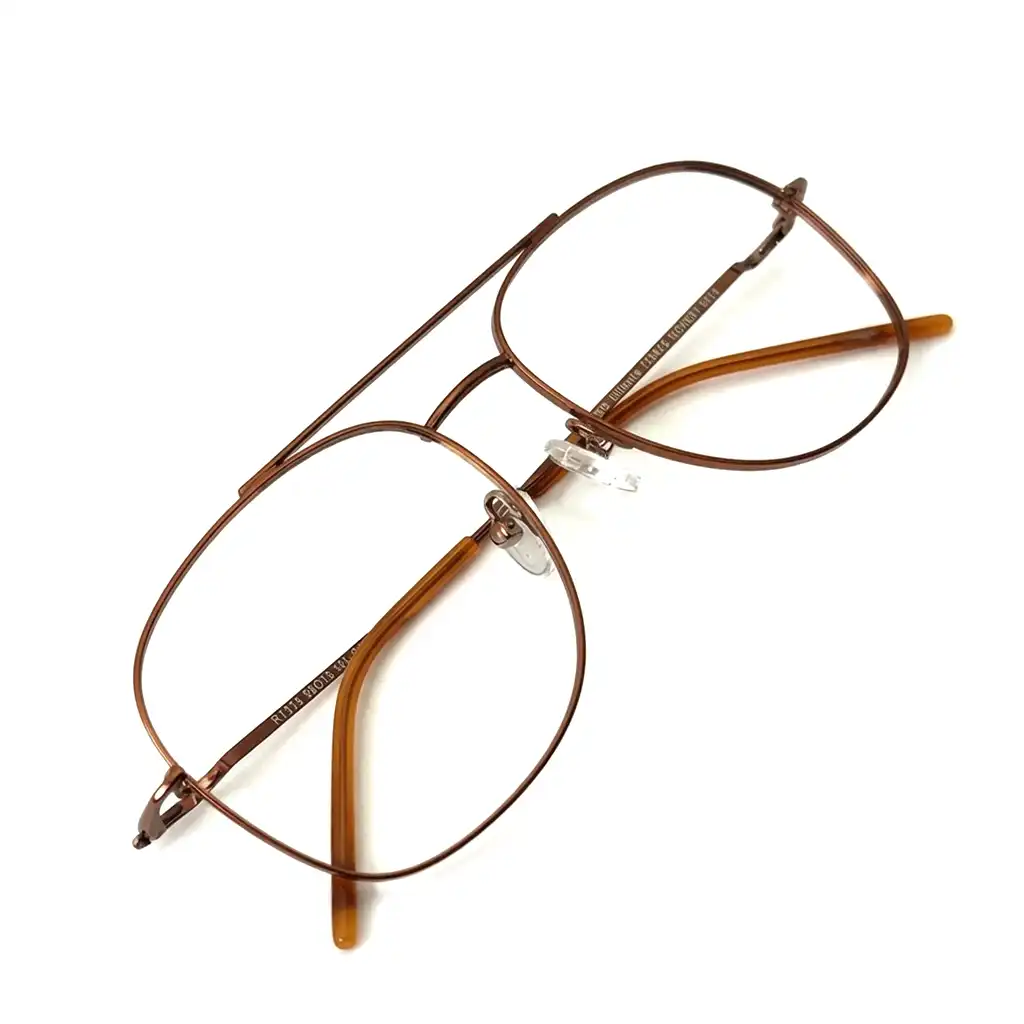 Copper Brown Modern Aviator Turban Fit Eyeglasses - 373 7 Copper Brown Modern Aviator Turban Fit Eyeglasses