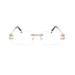 Best Eyewear Store Online for Eyeglasses & Sunglasses | Chashmah "चश्मा" 56 Golden Rimless Photochoromic Eyeglasses