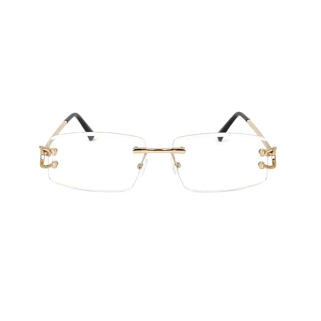 Golden Rimless Photochoromic Eyeglasses - 2586 2 Golden Rimless Photochoromic Eyeglasses
