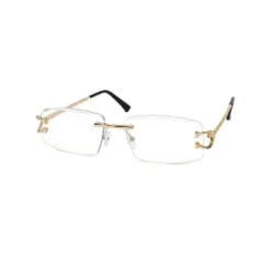 Golden Rimless Photochoromic Eyeglasses - 2586 8 Golden Rimless Photochoromic Eyeglasses