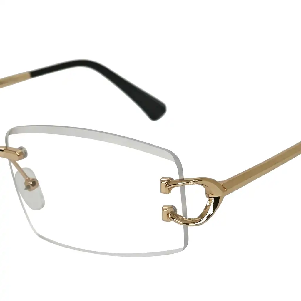 Golden Rimless Photochoromic Eyeglasses - 2586 6 Golden Rimless Photochoromic Eyeglasses