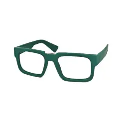 Green Bold Fancy Eyeglasses