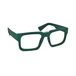 Green Bold Fancy Eyeglasses