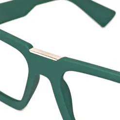 Green Bold Fancy Eyeglasses
