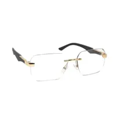 Buy Grey Gold Rimless Photochoromic Eyeglasses Online