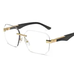 Buy Grey Gold Rimless Photochoromic Eyeglasses Online