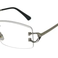 Buy Silver Rimless Photochoromic Eyeglasses Online