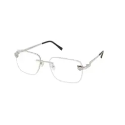 Buy Silver Fancy Rimless Eyeglasses Online